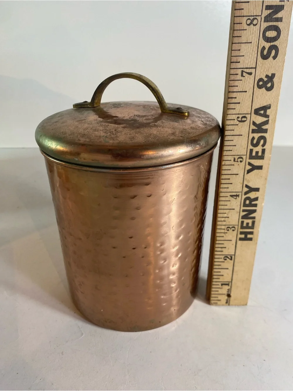 Set Of 3 Pier One Imports Hammered Copper Graduated Canisters *Patina*
